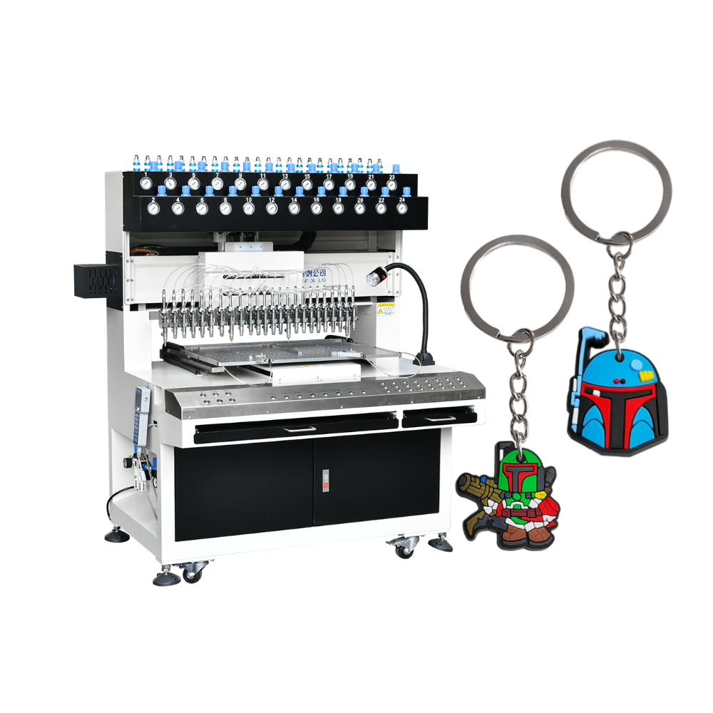 Mini Emoticon soft pvc Keyring filling machine